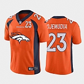 Nike Broncos 23 Michael Ojemudia Orange Team Big Logo Number Vapor Untouchable Limited Jersey Dzhi,baseball caps,new era cap wholesale,wholesale hats